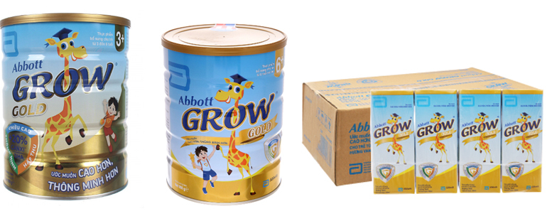 Sữa Abbott Grow Gold có mấy loại